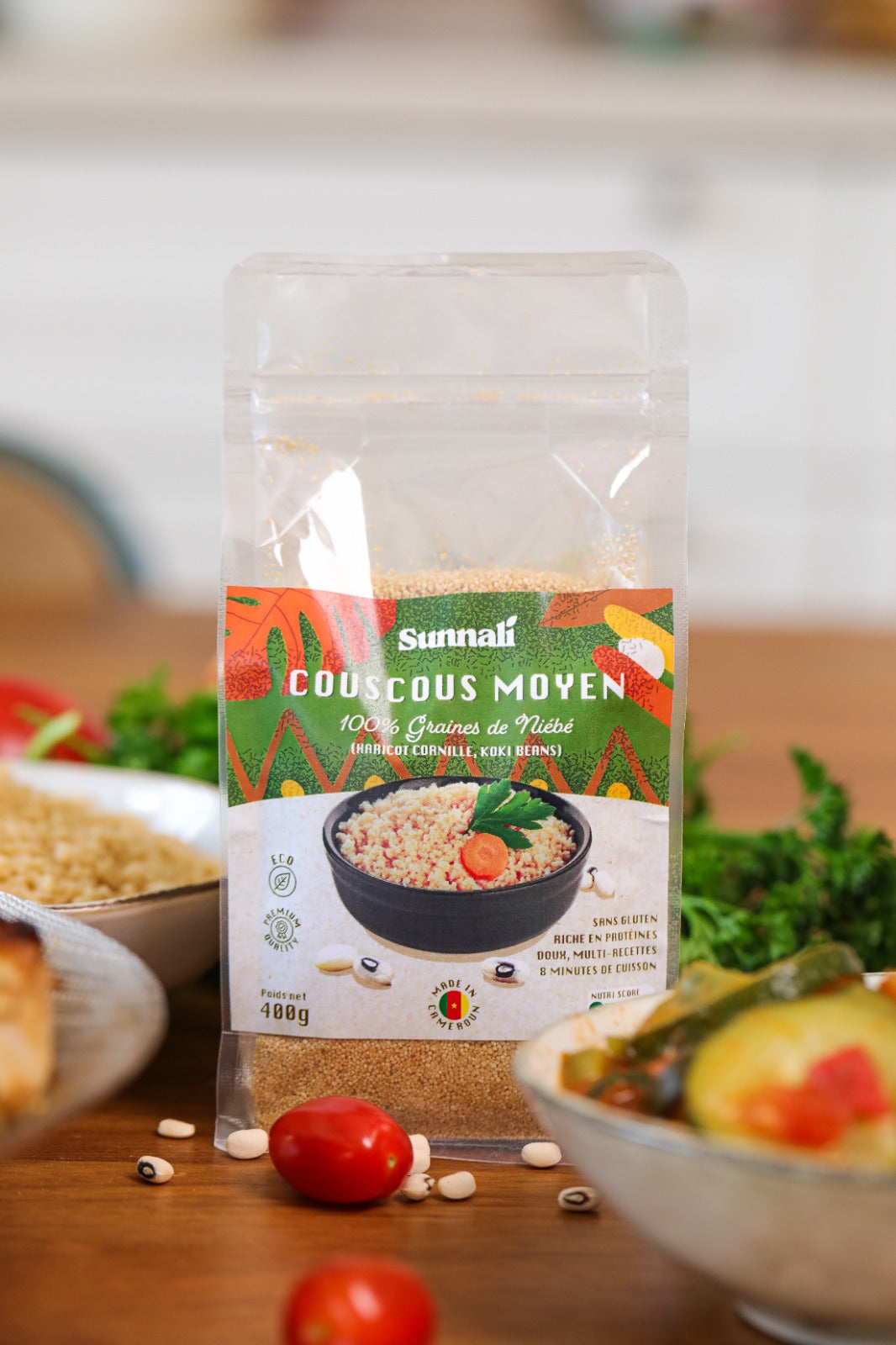 Couscous moyen de Niébé 400gr  Glim Africa